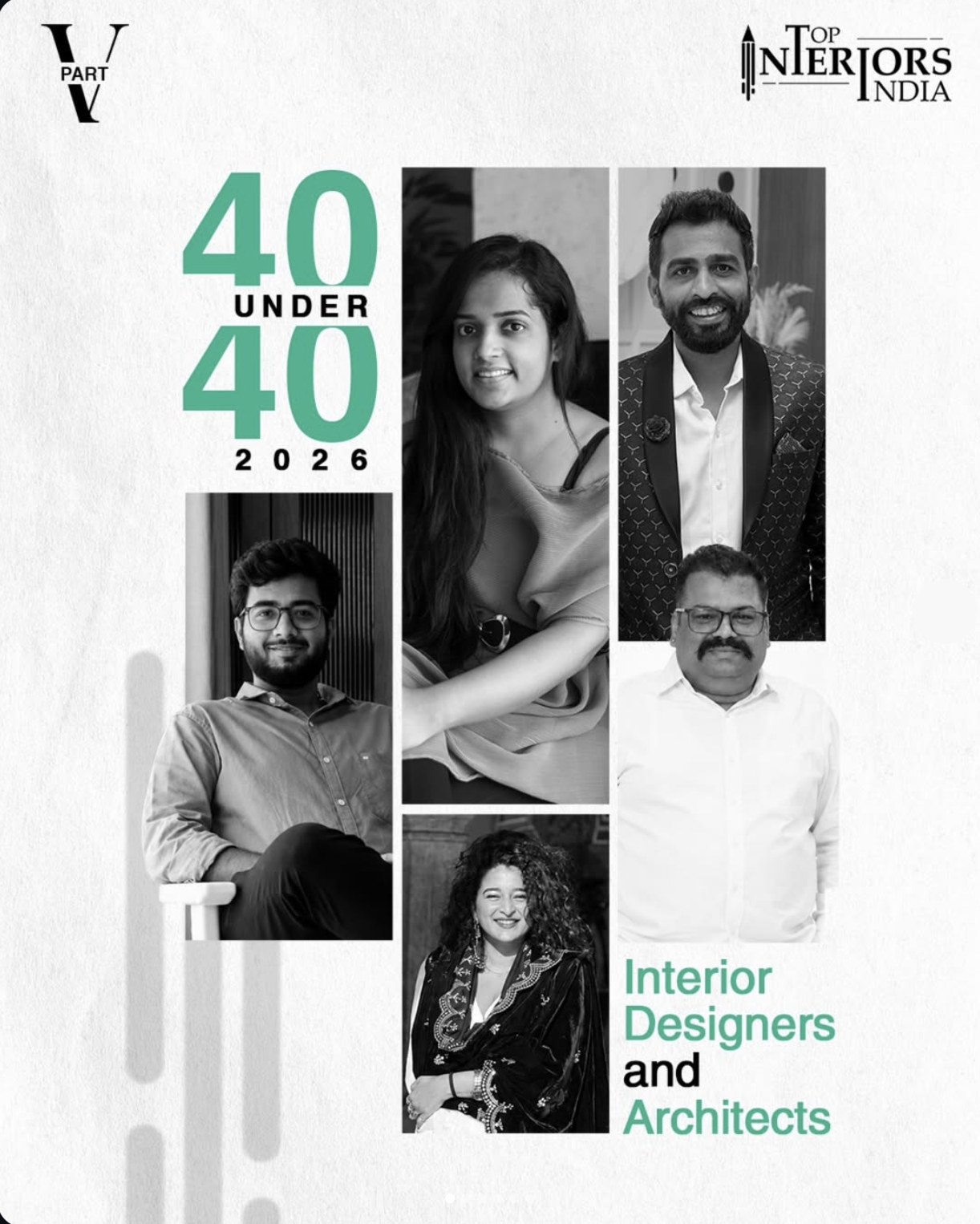 Top Interiors India — 40 Under 40, 2026, featuring Ar. Ankit Goglani